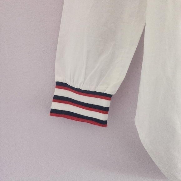 Equipment The Femme Button Down Shirt Stripe Cuffs  White Size XS - Picture 7 of 13